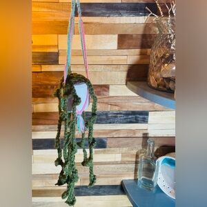 Handcrafted Macramé Plant Hanger with Crochet Hanging Plant